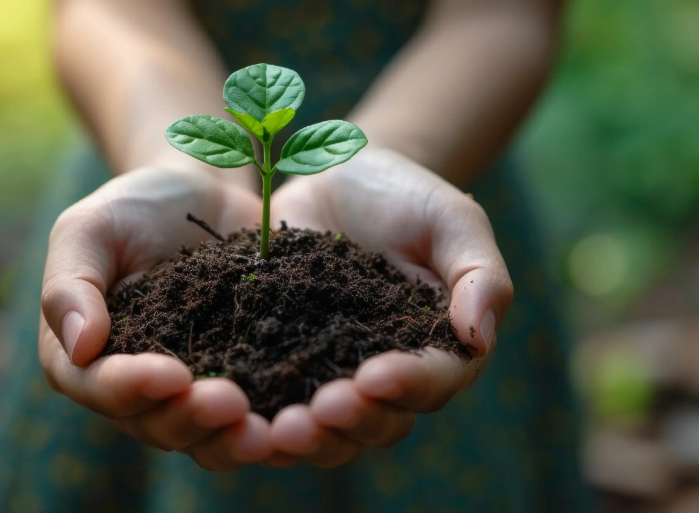 Plant in hands